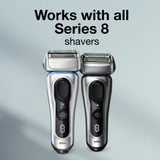 Braun Electric Shaver Head Replacement Part 83m Silver, Compatible with Series 8 Electric Razors for Men