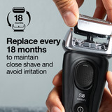 Braun Electric Shaver Head Replacement Part 83m Silver, Compatible with Series 8 Electric Razors for Men